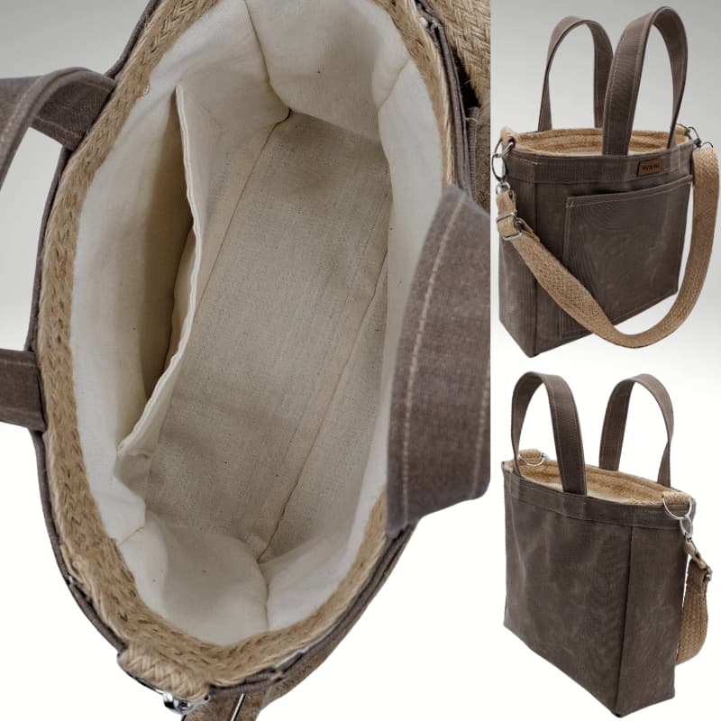 حقيبة كتف نسائية من القماش المشمع من NVsisters