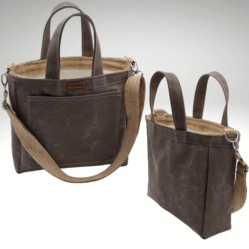 حقيبة كتف نسائية من القماش المشمع من NVsisters