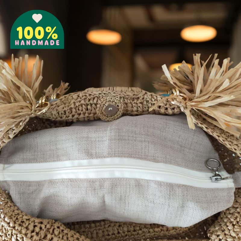 حقيبة يد وحقيبة كتف من الرافي الناعمة