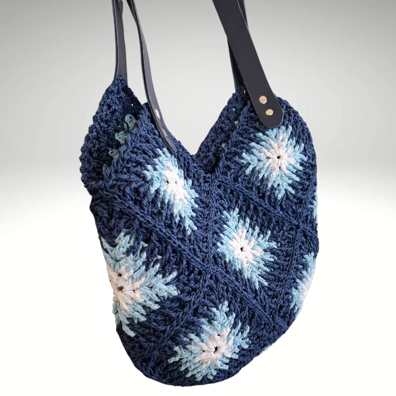 حقيبة كتف نسائية صيفية من القش بنقشة بحرية من NVsisters